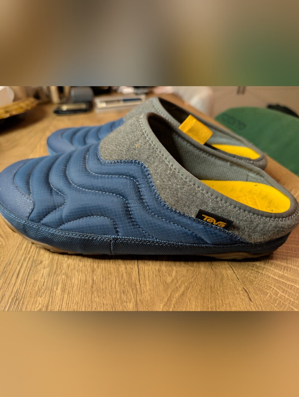 TEVA ReEMBER Terrain slipper / slip-ons/ mules Blue/Yellow Men's 9 Women's 11